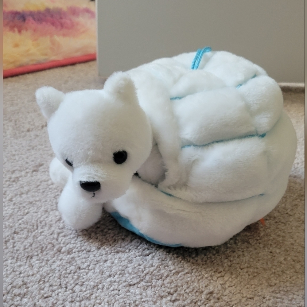 Igloo with bear soft toy